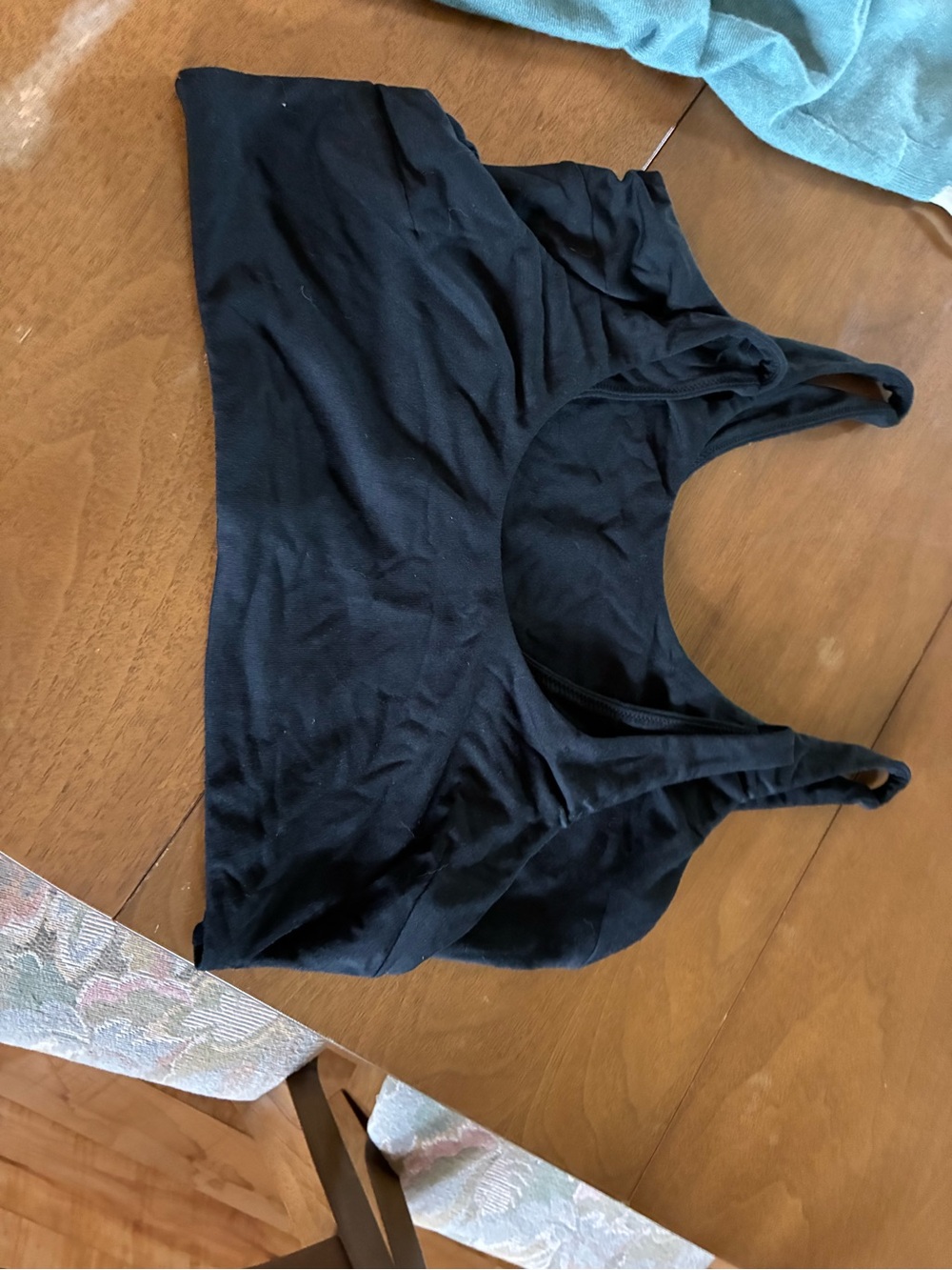 Quince Black Women’s Seamless Crop Bralette - NWOT
